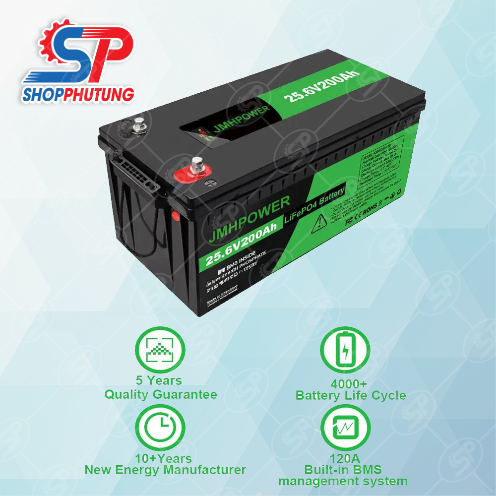 Pin Lithium 24V 200Ah 5 Pin Lithium 24V 200Ah