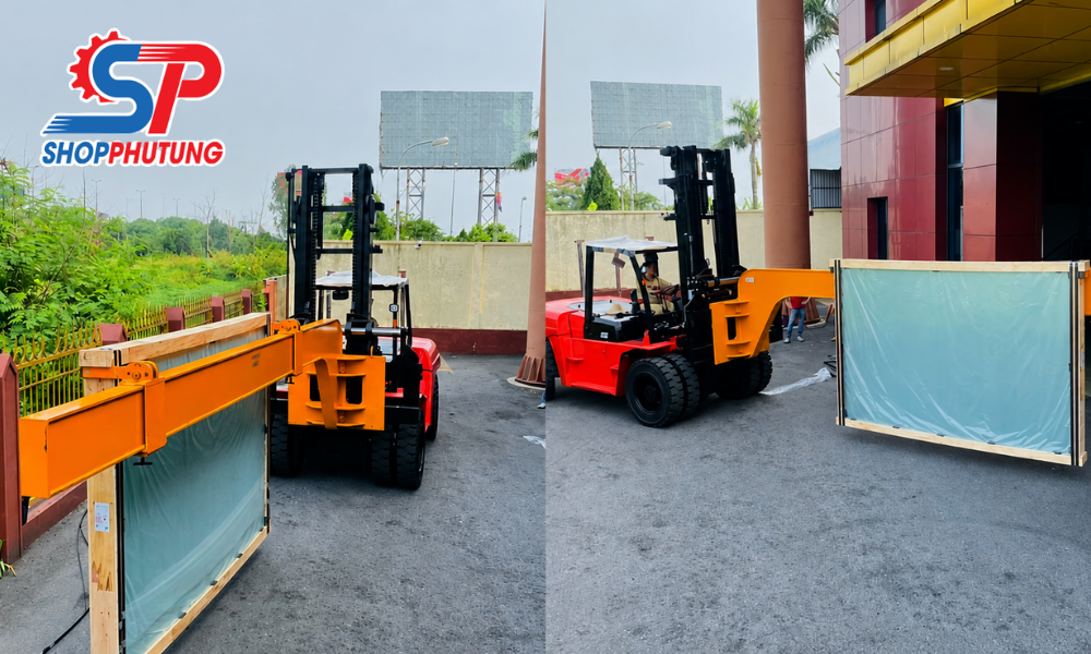 Xe nâng gắp kính 10 Xe nâng gắp kính chính hãng