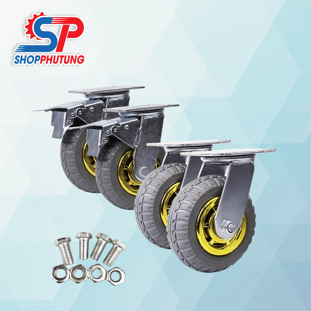 Bánh xe chịu lực 1000kg 5 Bánh xe chịu lực 1000kg giúp di chuyển máy móc, thiết bị và hàng hóa nặng một cách an toàn, hiệu quả