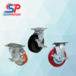 Bánh xe chịu lực có khóa 7 Bánh xe chịu lực có khóa an toàn cho xe đẩy công nghiệp