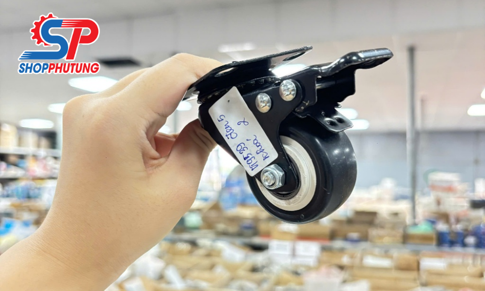 Bánh xe chịu lực có khóa 12 Bánh xe chịu lực có khóa bằng thép chắc chắn chống mài mòn