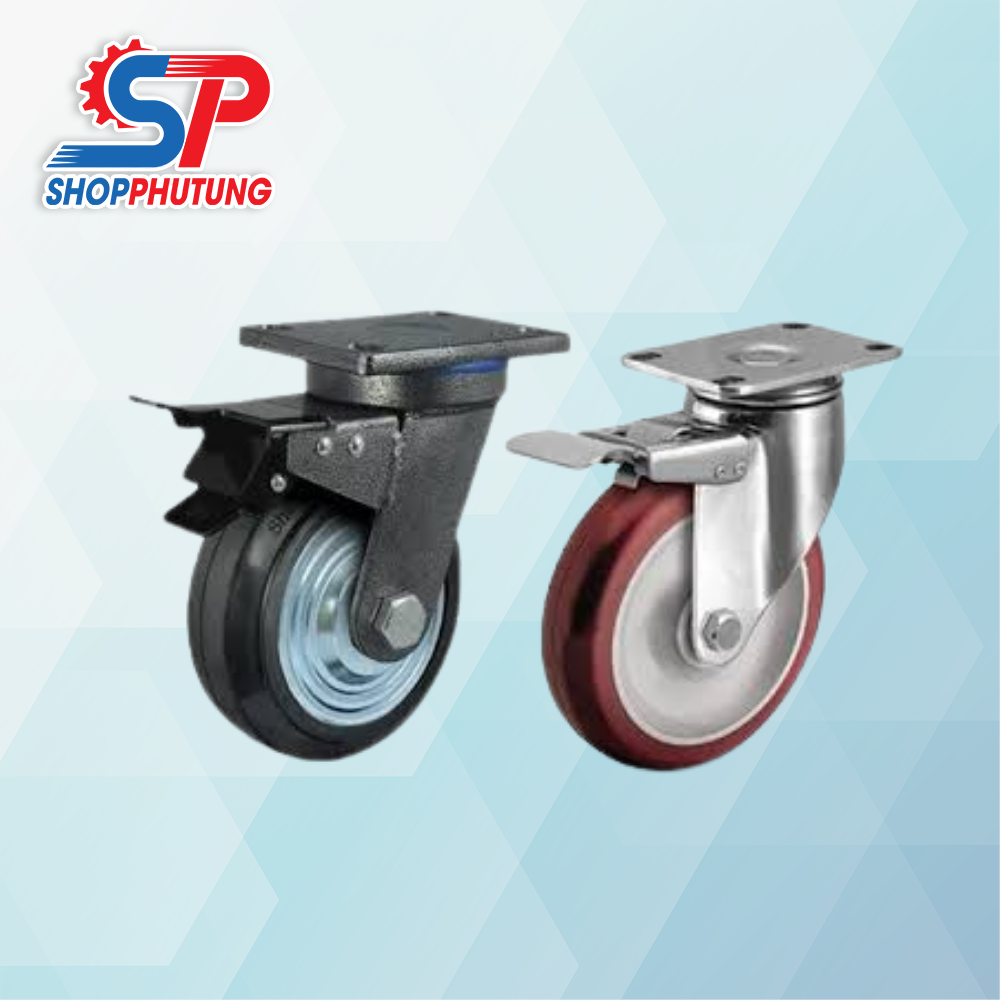 Bánh xe chịu lực có khóa 3 Bánh xe chịu lực có khóa chính hãng chịu tải cao